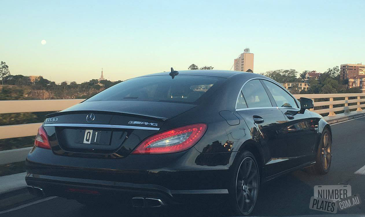 'Q1' on a Mercedes CLS63 AMG.